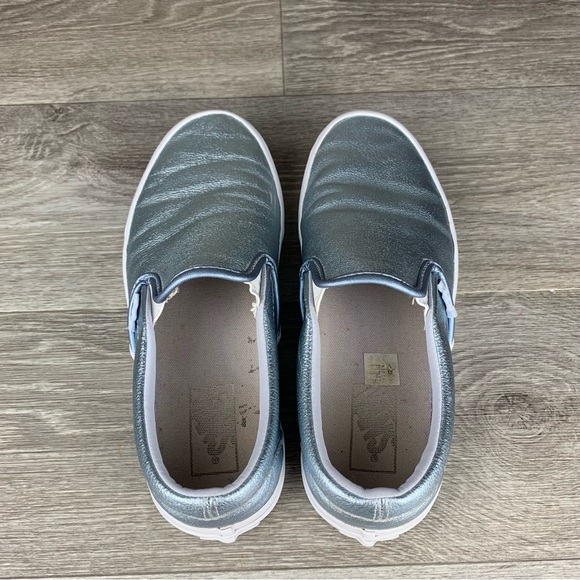 Vans Metallic Leather Skate Loafer-Style Flat Shoe size 7.5 Women’s - Picture 6 of 7
